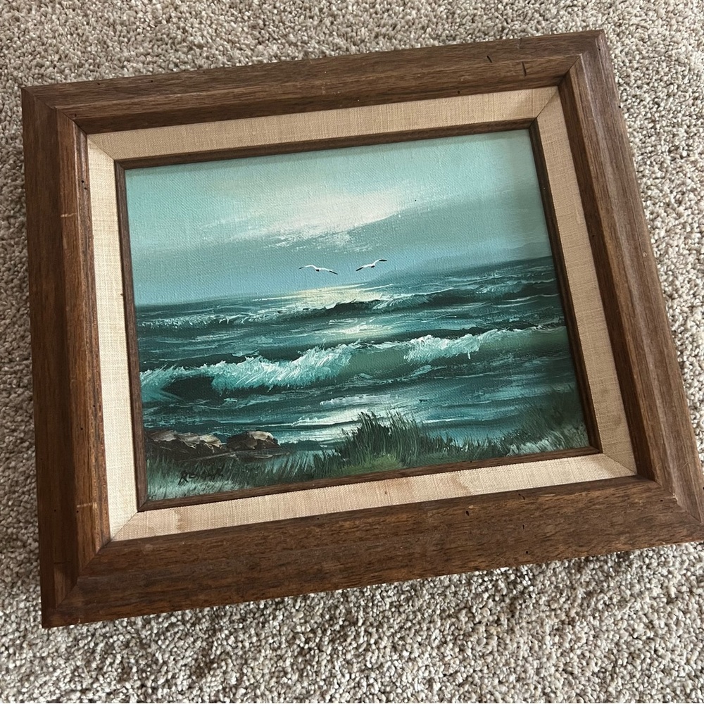 Reagan - Original Seascape, Oil On Canvas Painting Art
